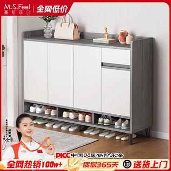 鞋柜家用门口入户门室内收纳柜一体靠墙2025新款走廊楼道实木鞋架