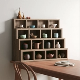 Настольная стойка Bogu из цельного дерева, китайская стойка для чайных чашек, стойка для чайных чашек, стеллаж для хранения чашек, стеллаж для хранения, фиолетовая стойка для горшков с песком, витрина