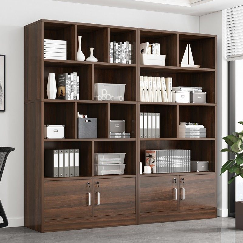 Bookshelf Floor Shelve Shelf Storage Storage Large Capacity Wooden Office Cabinet Living Room Leaning Wall Integral Bookcase