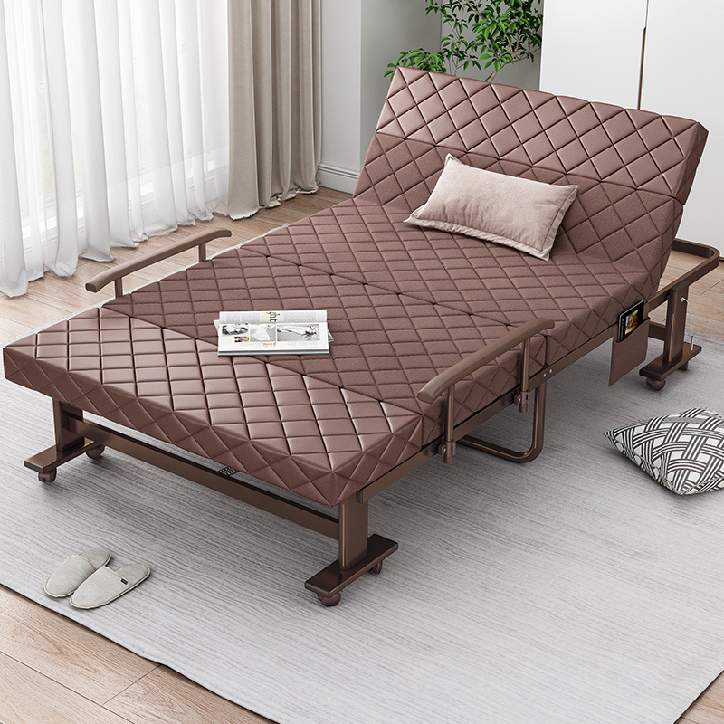 Single folding bed office in the afternoon nap Afternoon Nap Cortex Bed Household Simple Deck Chair Portable army double escort bed