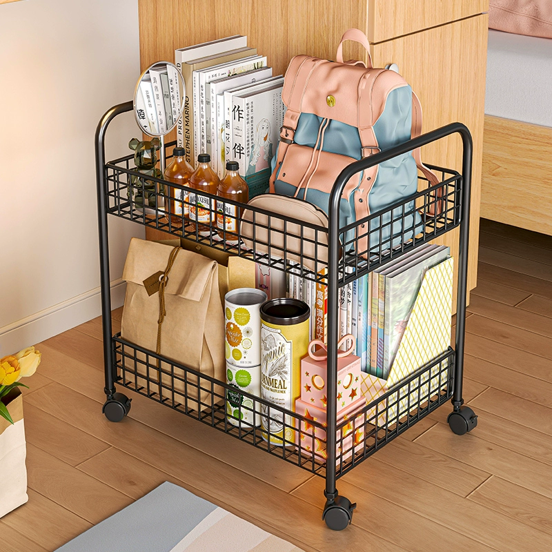 Table Lower containing shelf floor shelving shelf mobile snacks small cart Home Bag Book Containing Shelf-Taobao
