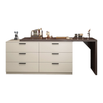Dresser Bedroom Minimalist Modern Computer Desk Bed Tail Five Bucket Cabinet Makeup Desk Integrated Master Bedroom New Makeup Table
