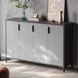 Шкаф для обуви из цельного дерева, входной шкаф для дома, встроенный шкаф для хранения большой емкости, новая популярная полка для обуви 2024 года