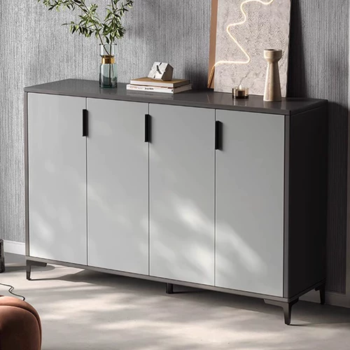 Шкаф для обуви из цельного дерева, входной шкаф для дома, встроенный шкаф для хранения большой емкости, новая популярная полка для обуви 2024 года