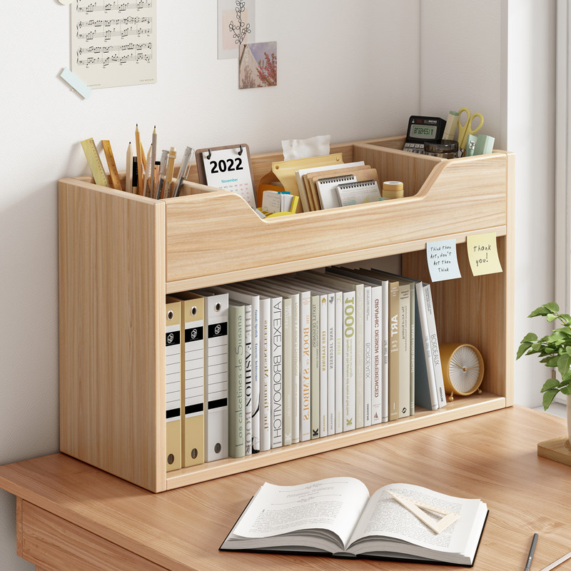 Bookcase Easy desktop Shelf Shelf Side Bookcase Desk Upper Work Position Floating Window Student Dorm Desk Containing Deck Shelf