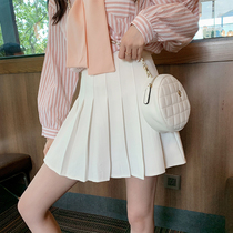 Large size pleated skirt spring and summer womens high waist tb short skirt College wind fat mma word anti-light Hyuna thin ins super fire