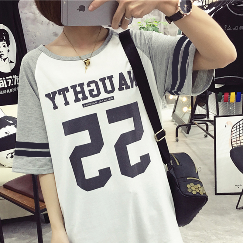 Mùa hè mới thai sản váy ngắn tay cotton dễ thương phim hoạt hình in dài lỏng T-Shirt của phụ nữ áo triều thời trang