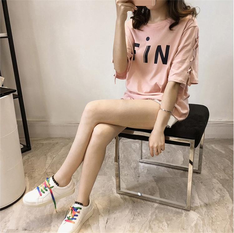 Thai sản Hàn Quốc phiên bản của XL phụ nữ mang thai T-Shirt ngắn mùa hè nửa tay áo sơ mi chất béo mm là mỏng nữ ngắn tay t-shirt phụ nữ mang thai