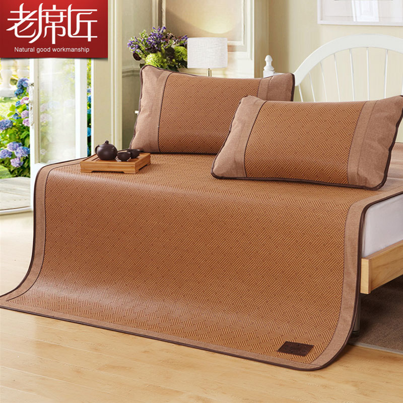 Old carpenter 1 8 m cool mat Three sets of bamboo rattan Mat Folding Mat 1 2m Air conditioning Single mat 1 5 m 1 8m