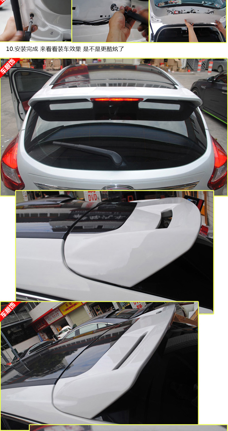 12-18 năm mới Fox hatchback thể thao đuôi cánh flap spoiler sửa đổi đặc biệt sơn nhiều màu