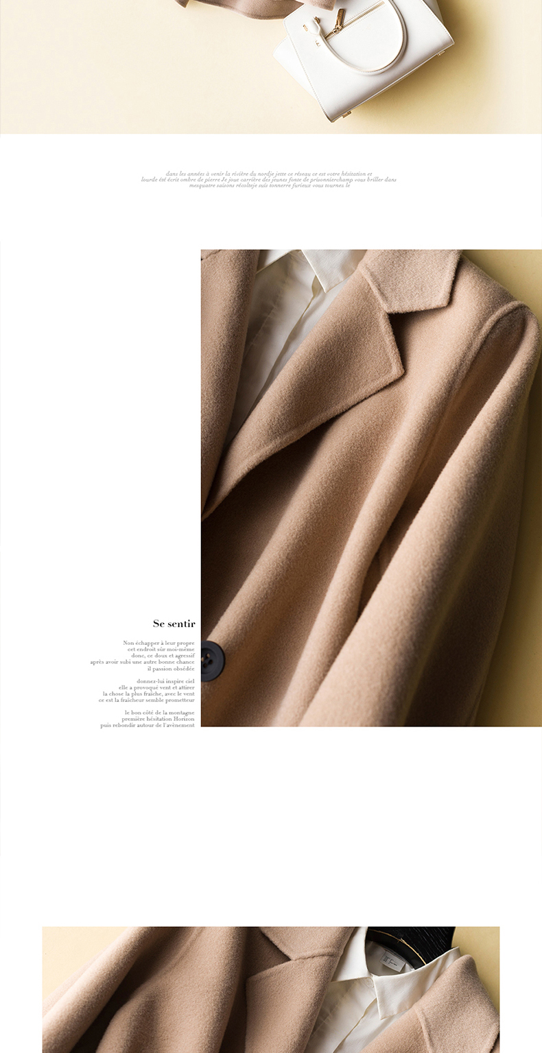 Tây Tạng nguồn hươu hai mặt áo cashmere nữ mùa thu và mùa đông ngắn áo len kích thước lớn phiên bản Hàn Quốc của cổ áo phù hợp với hai mặt áo khoác dài hàn quốc