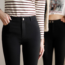 Magic Black Leggings Womens Pants Wear 2021 Spring and Autumn Thin Pencil Small Skinny High Waist Small Black Pants
