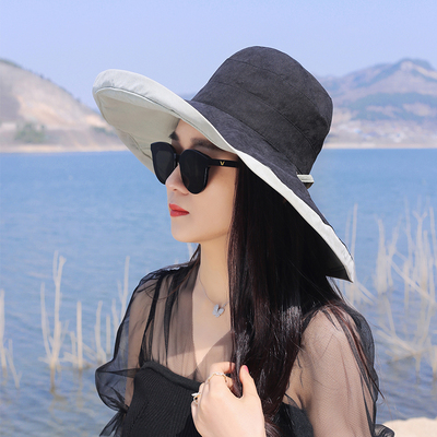 渔夫帽女夏2021新款太阳帽女早春防晒防紫外线遮阳遮脸遮阳帽春夏