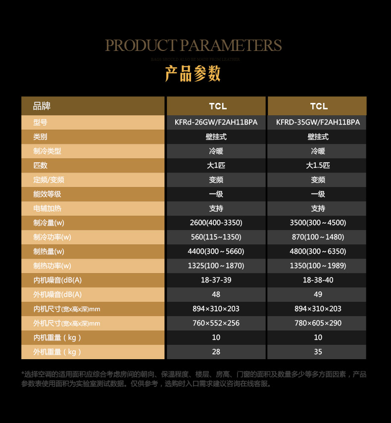 TCL KFRd-26GW/F2AH11BPA 艺术造型钛金除醛健康挂壁空调