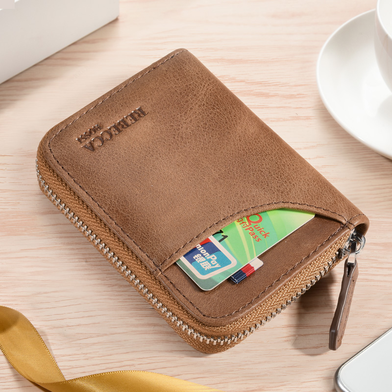 2020 new upscale retro card bag male dermis multi-position multifunctional containing card holder card jacketed card