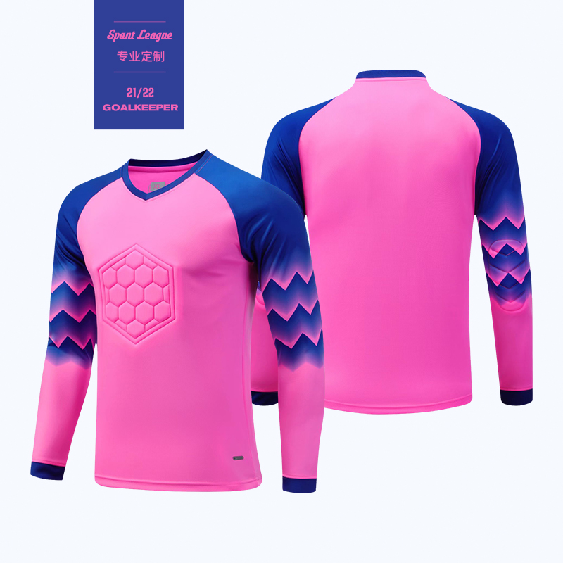 2022 football goalkeeper goalkeeper male custom long sleeve blouse competition training team gown cardiovershirt protection cushion suit