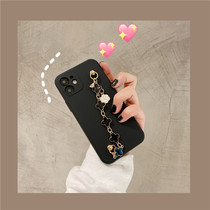 Premium black four-leaf clover bracelet is suitable for Huawei glory 9x mobile phone case 30pro full edge 30s Glory 10 liquid silicone 20x10 anti-drop v20 Net red 20s female 9a8x