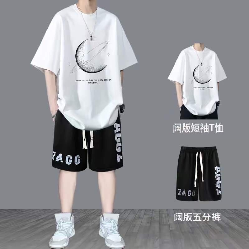 2026 New Style Youth Summer Loose Casual Sportswear Set Short-Sleeved Shorts Complete Set for Junior and Senior High School Boys 2026 New Style Youth Summer Loose Casual Sportswear Set Short-Sleeved Shorts Complete Set for Junior and Senior High School Boys