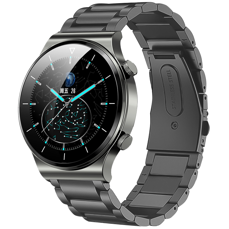 Black Sanzhugang [Bluetooth Call + Music Playing + Heart Rate And Blood Pressure + Blood Oxygen + Real Time Weather]Huawei mobile phone currency Connectable phone intelligence Wrist watch multi-function Bluetooth Bracelet conversation healthy measure blood pressure heart rate motion astronaut Electronic watch male For Apple millet mobile phone