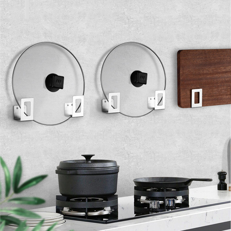 Cover Shelf Stainless Steel Wall-mounted Kitchen Shelve Free-to-cover Shelf Chopping Board Case Board Containing