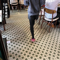 Hong Kong style mosaic tile Tea Restaurant ice room milk tea shop 300*300 tile retro vintage floor tiles wall tiles