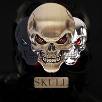 Car personality decoration stickers Harley skull car label modified metal body sticker tail label Demon car sticker