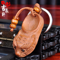 Mahogany hu tou xie keychain mahogany carved mahogany shoes tiger shoes accessories keychain step hu tou xie