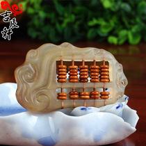 Natural horn wishful Abacus pendant pendant pendant necklace carved handmade diy accessories accessories DIY handmade