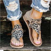 2020 Summer Roman Retro Women Sandals Leopard Print Shoes W