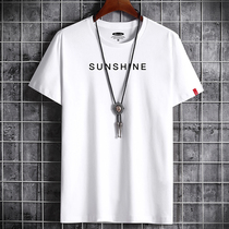 Brand clothes mens printed short-sleeved T-shirt mens T-s