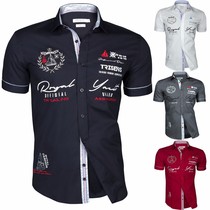 Zogaa 2019 Brand New Mens Fashion Shirts Color Block Summe