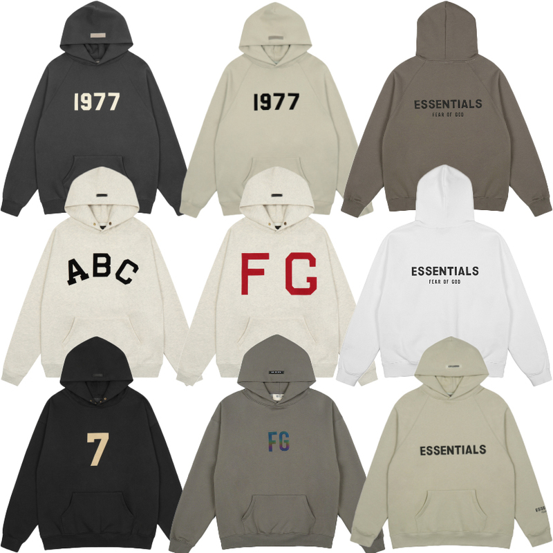 Fog Multi-Line Essentials Heavyweight High Street Fashion Brand Hooded Sweatshirt with Fleece for Autumn and Winter, Couple's Jacket for Men and Women Fog Multi-Line Essentials Heavyweight High Street Fashion Brand Hooded Sweatshirt with Fleece for Autumn and Winter, Couple's Jacket for Men and Women