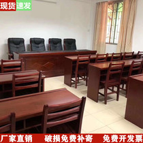 Chairmans table simple fashion conference room desk paint solid wood veneer podium podium long table chair