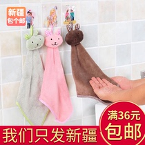 Xinjiang package a mail-mounted hand towel Kotong washable cute hand wipe cloth absorbent thick and not easy to lose hair