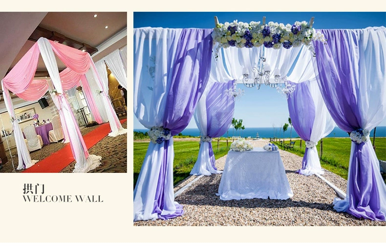 Ice vải băng lụa tơ tằm nguyên liệu pearlescent trang trí bức màn bức màn vải căng đám cưới sân khấu màn BỐI CẢNH - Vải vải tự làm