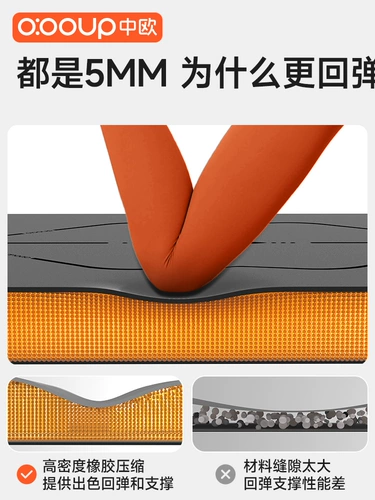 Натуральный резиновый нескользящий коврик для йоги, ковер для домашнего использования для спортзала