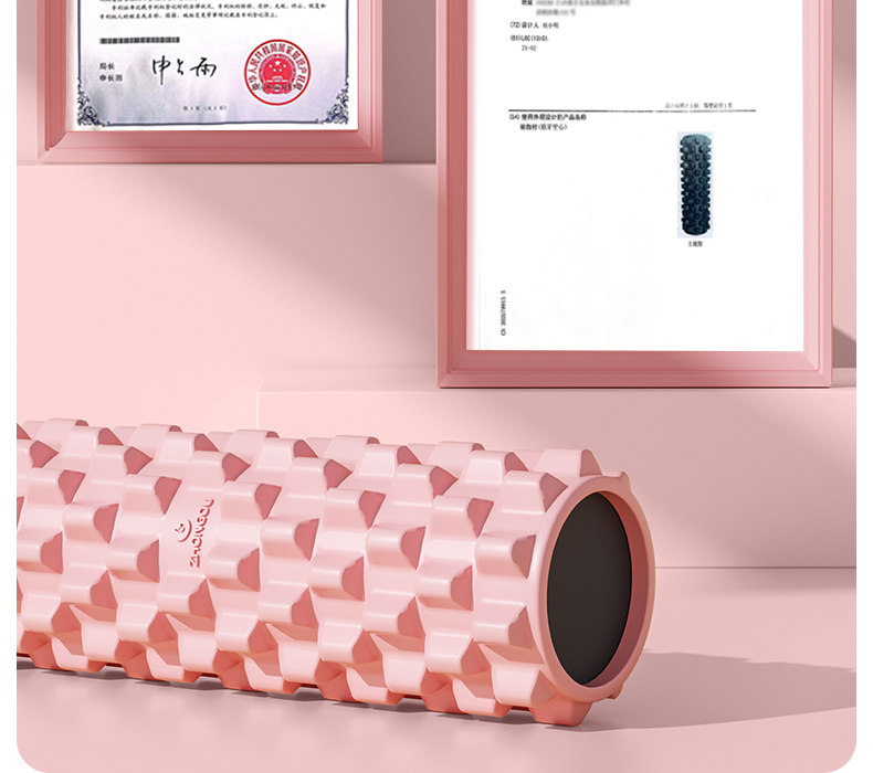 Пена роликовые 专业泡沫轴肌肉放松狼牙eva实心健身按摩泡沫滚筒瑜伽柱硬筋膜轴