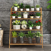 Flower stand simple multi-layer solid wood floor-standing shelf indoor living room balcony shelf multi-meat potted flower pot shelf