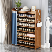 Xinghe home door shoe cabinet home solid wood modern simple door outside multi-layer large capacity simple bamboo storage shoe rack