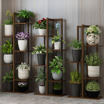 Fancy modern simple indoor living room balcony floor-to-ceiling shelf fleshy green basket ornaments window sill display stand