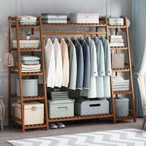 Xinghe home area hanger floor bedroom clothes rack coat rack simple storage rack solid wood room household