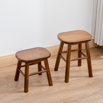Home bench simple creative cute children solid wood multifunctional stool living room bathroom sturdy low stool round stool