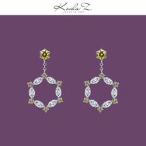 Fairy crystal garland sweet temperament simple earrings without ear pierced ear clip