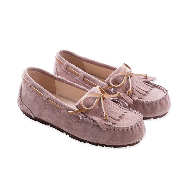 Doudou shoes for women, genuine leather spring and summer 2024 new style lazy shoes, one-legged pregnant women's shoes, shallow mouth soft sole flat shoes for women