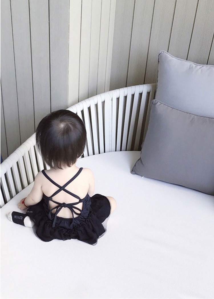 Ins net đỏ trẻ em áo tắm bé gái váy ren gạc bé bé kỳ nghỉ áo tắm bé gái áo tắm một mảnh - Bộ đồ bơi của Kid áo bơi cho bé gái