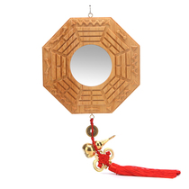 Peach Wood gossip Mirror Mirror convex mirror town house pendant home yin yang five Emperor money