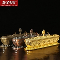 Tibetan Buddhist Religious supplies Alloy lying incense burner Buddha Hall offering Lying Stove Incense burner Back flow Tea Room Thailand