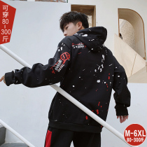 Sweatshirt male tide ins Spring and Autumn Korean version of the trend plus fat fat loose size Tide brand Hip Hop Street coat