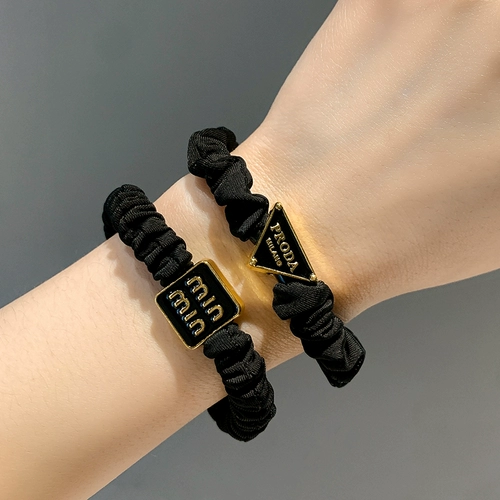 Ретро черная резинка для волос, аксессуар для волос, популярно в интернете, изысканный стиль, простой и элегантный дизайн