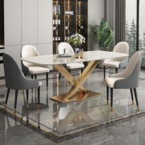 The combination of tables and chairs in the light and luxury rock table and chairs in the past month is about the small account type of the modern pole hotel